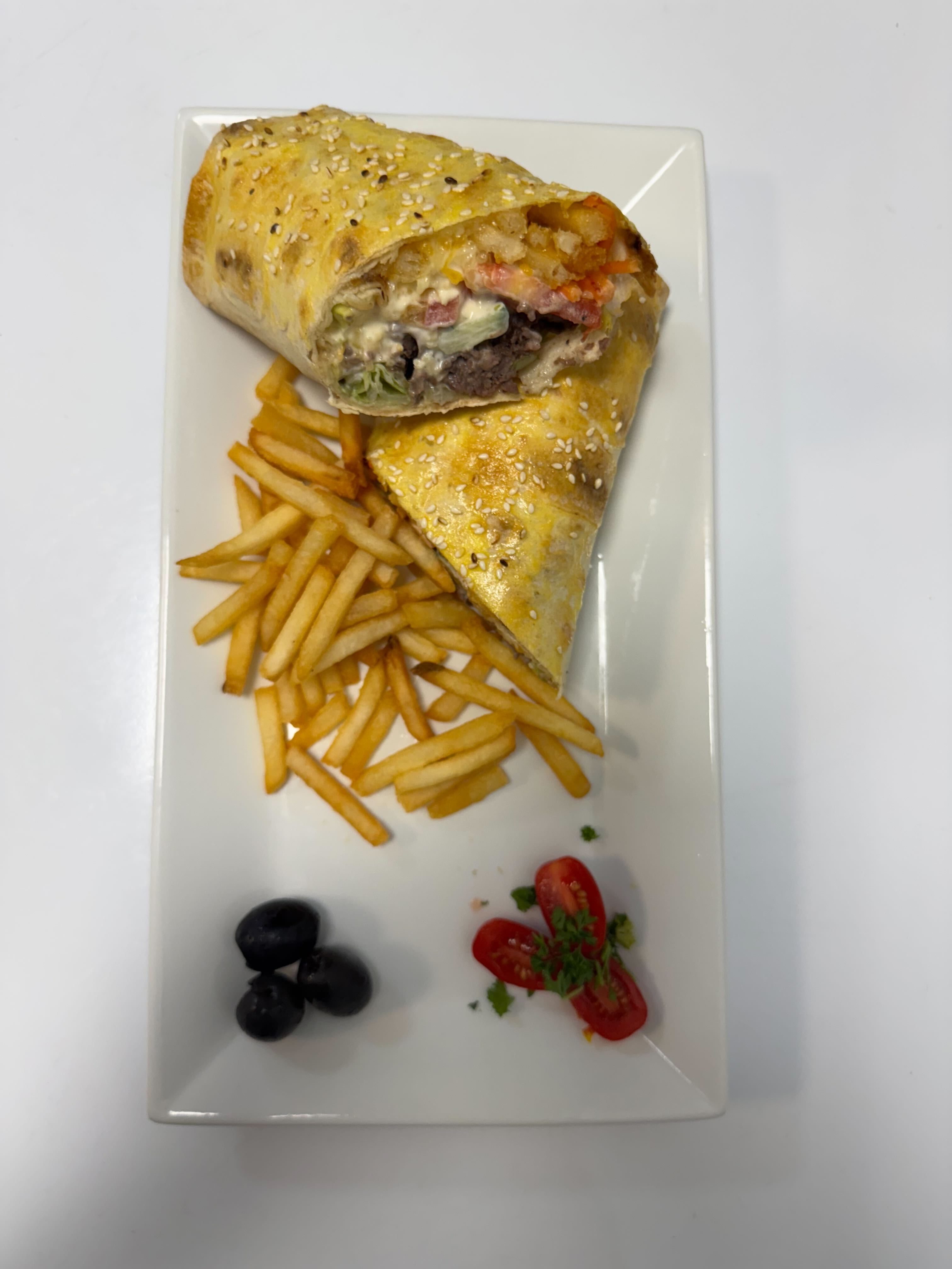 Baked Chicken Shawarma W/Fries.