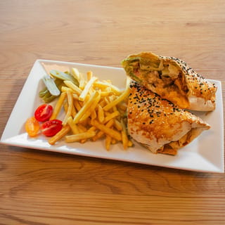 Baked Beef Shawarma W/Fries