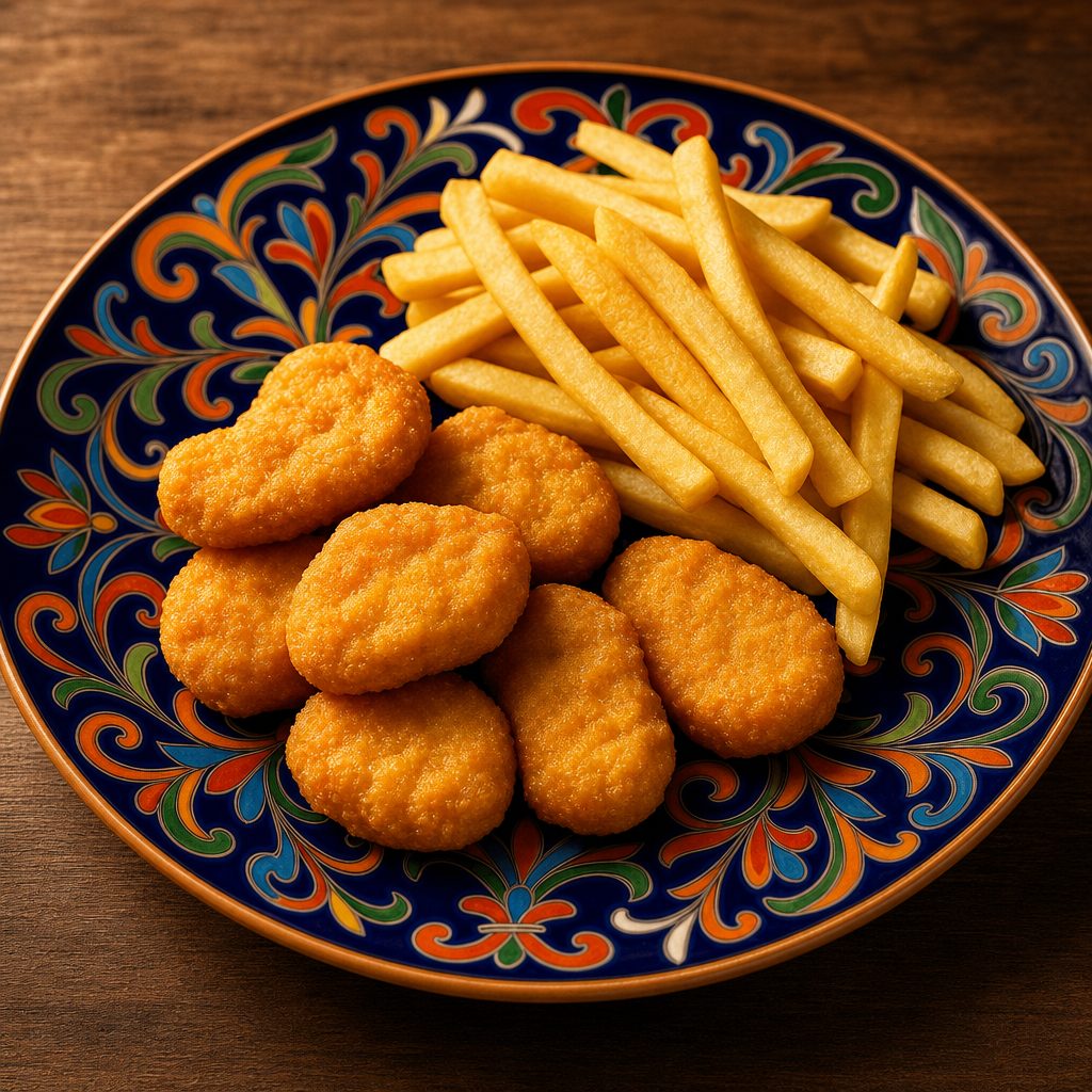 Chicken Nuggets with Fries.