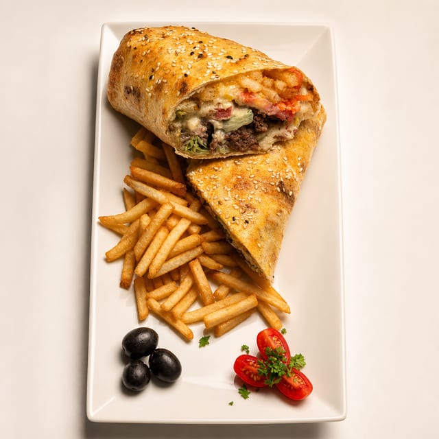 Baked Chicken Shawarma W/Fries.
