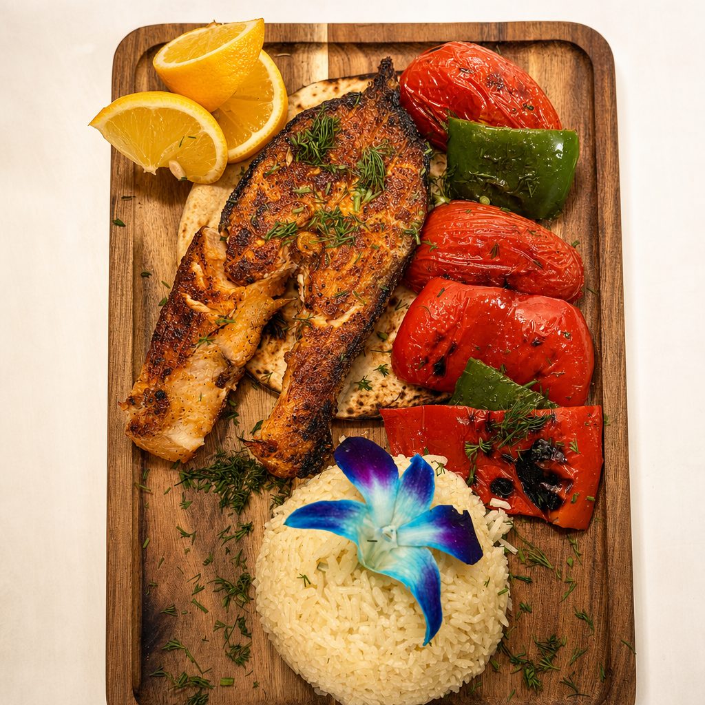 Salmon Steak.