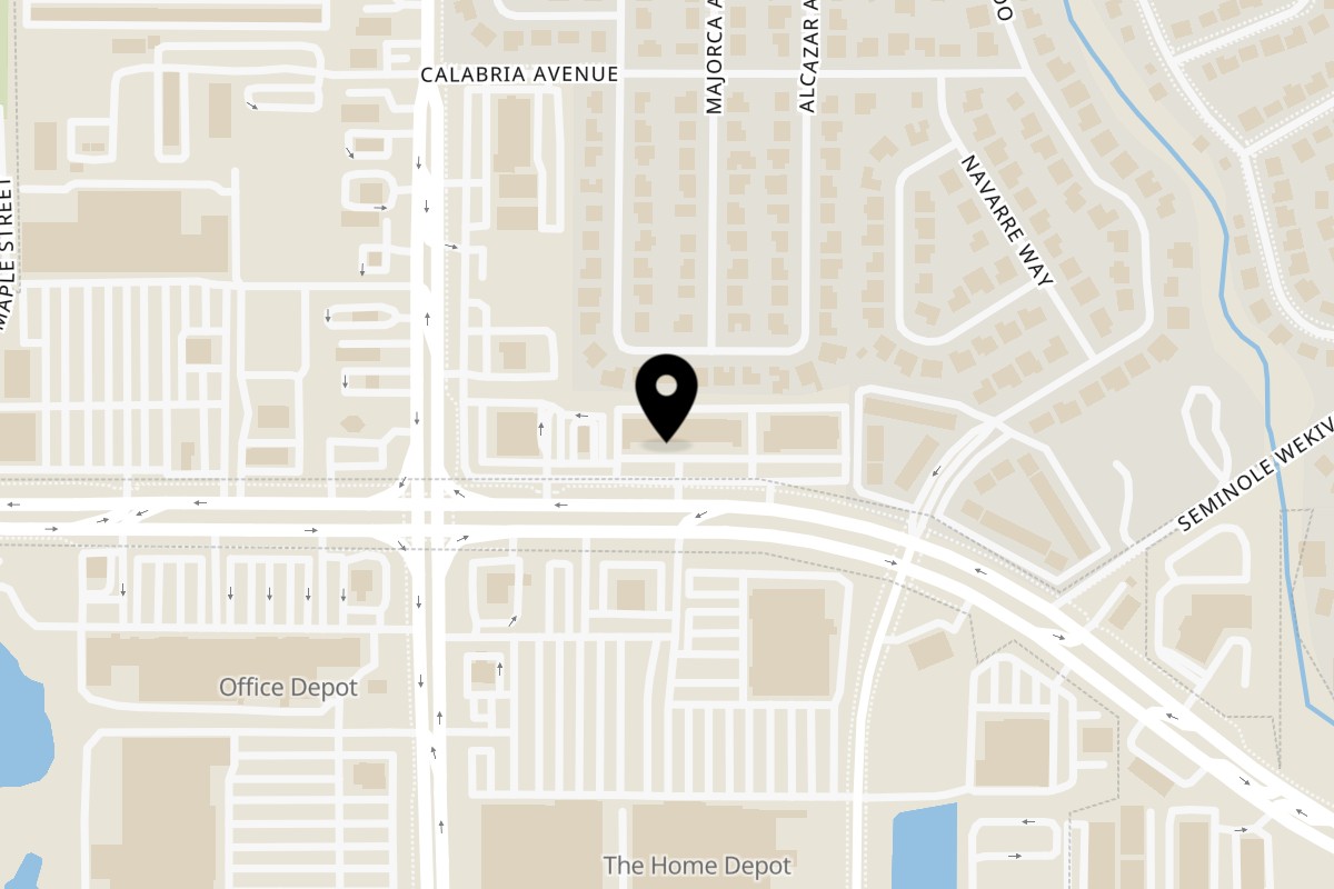 Map showing the location of CHAYHANA on 851 FL-436 #1037 in Altamonte Springs
